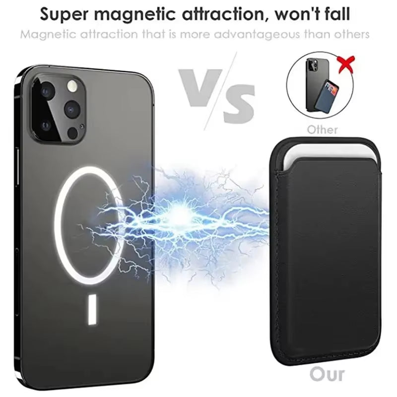 Leather Wallet Case for Iphone 15 Pro Max Magsafe Wallet Leather Compatible for Iphone 14 13 12 Card Holder with Magsafe Magnet