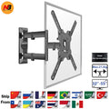 New NB P4 Full Motion 32-55 Inch TV Wall Mount Flat Panel LED LCD Display Mount Bracket MAX.VESA 400X400Mm Load 27.2Kgs