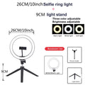 26/33Cm Photo Ring Light Led Selfie Ring Light Phone Bluetooth Broadcast Bracket Photography Lighting with Tripod