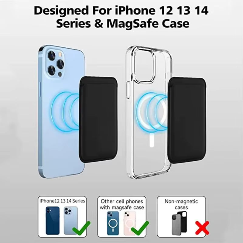 Leather Wallet Case for Iphone 15 Pro Max Magsafe Wallet Leather Compatible for Iphone 14 13 12 Card Holder with Magsafe Magnet