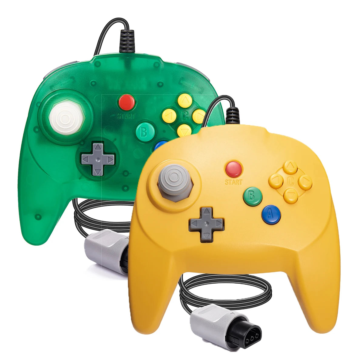 [New Version] 2 Pack for N64 Controller, Mini Game Pad Joystick for N 64 Console- Plug & Play (Design from Japan)