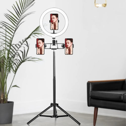 26/33Cm Photo Ring Light Led Selfie Ring Light Phone Bluetooth Broadcast Bracket Photography Lighting with Tripod
