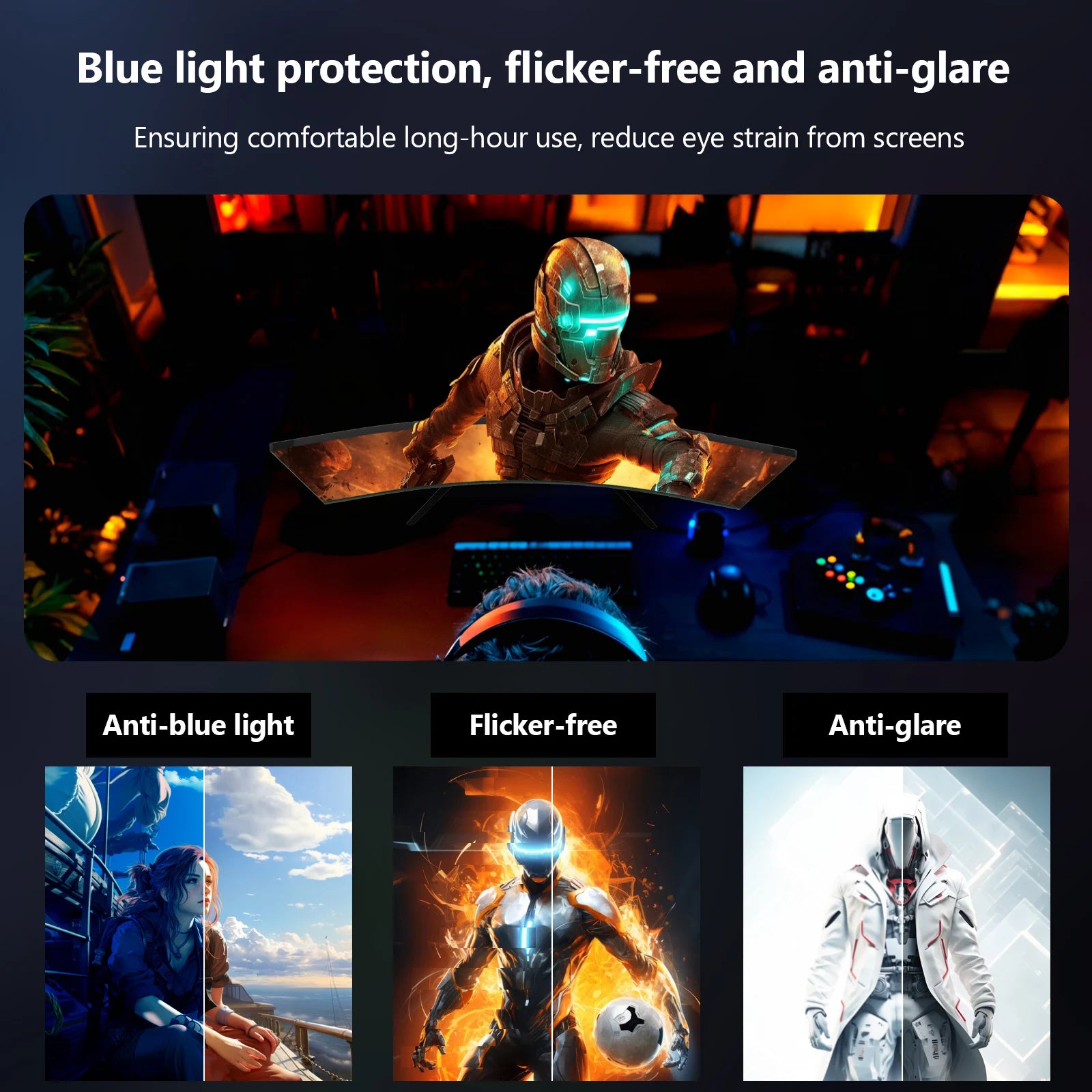 Z-EDGE 27" 280Hz 1920 x 1080 Full HD LED Curved Gaming Monitor 1ms MPRT, 16:9 VA Panel, HDR10, FreeSync, 350cd/m² Brightness, Flicker-Free & Low Blue Light, Compatible VESA