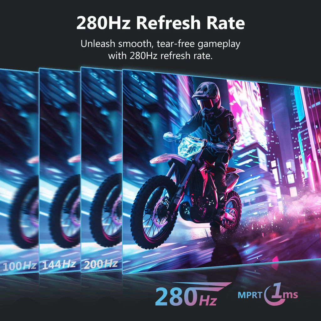 Z-EDGE 27" 280Hz 1920 x 1080 Full HD LED Curved Gaming Monitor 1ms MPRT, 16:9 VA Panel, HDR10, FreeSync, 350cd/m² Brightness, Flicker-Free & Low Blue Light, Compatible VESA