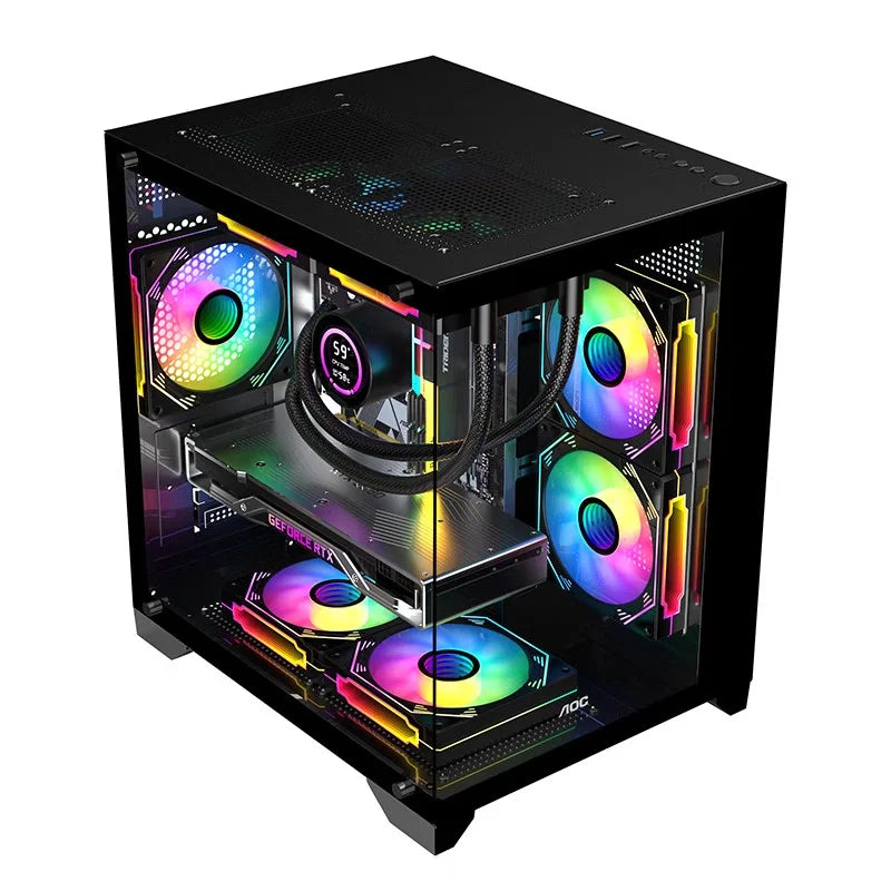 AOC CG391 PC Case MATX Gaming Desktop Case Supports 240 Water Cooling With 3 Fans Computer Case Sea View Room 컴퓨터 섀시 ータシャーシ