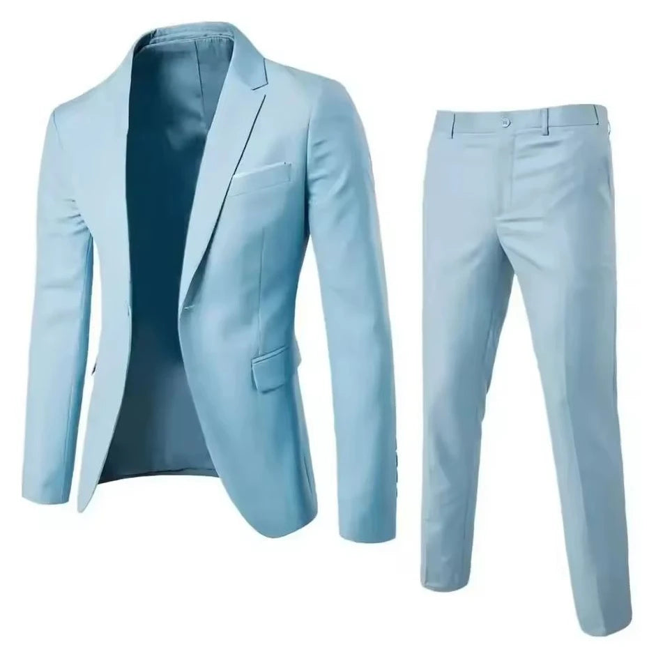 Traje de Boda Hombre 2 Piezas – Chaqueta y Pantalón Slim Fit