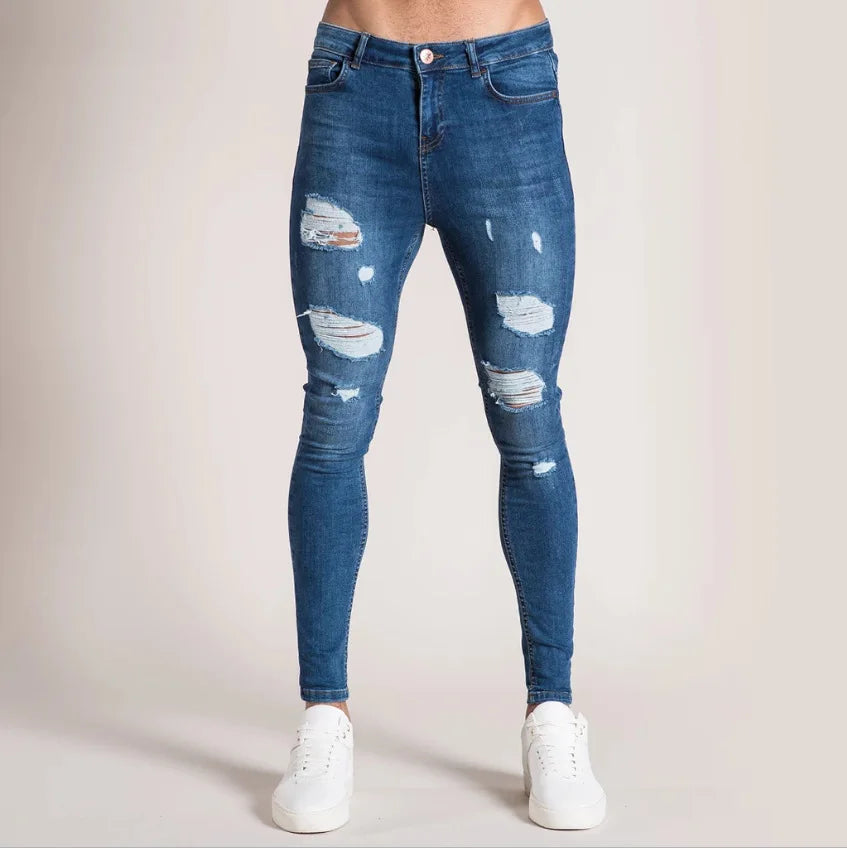 Vaqueros Slim Hombre Rotos – Denim Elástico