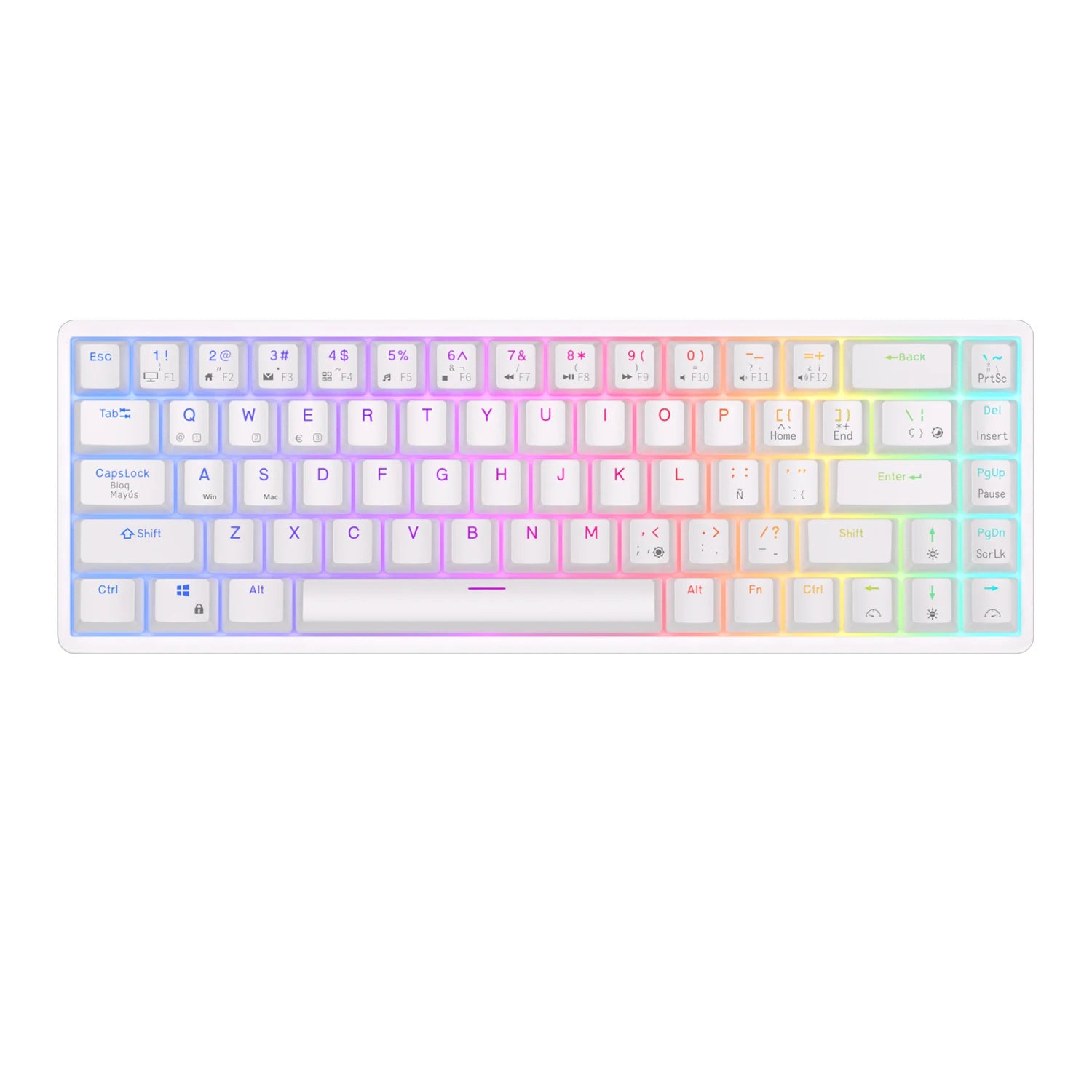 RK Royal Kludge RKG68 Mechancial Keyboard 68 Keys 65% Compact 2.4G Wireless Bluetooth Gamer Keyboard RGB Backlight Hot Swappable