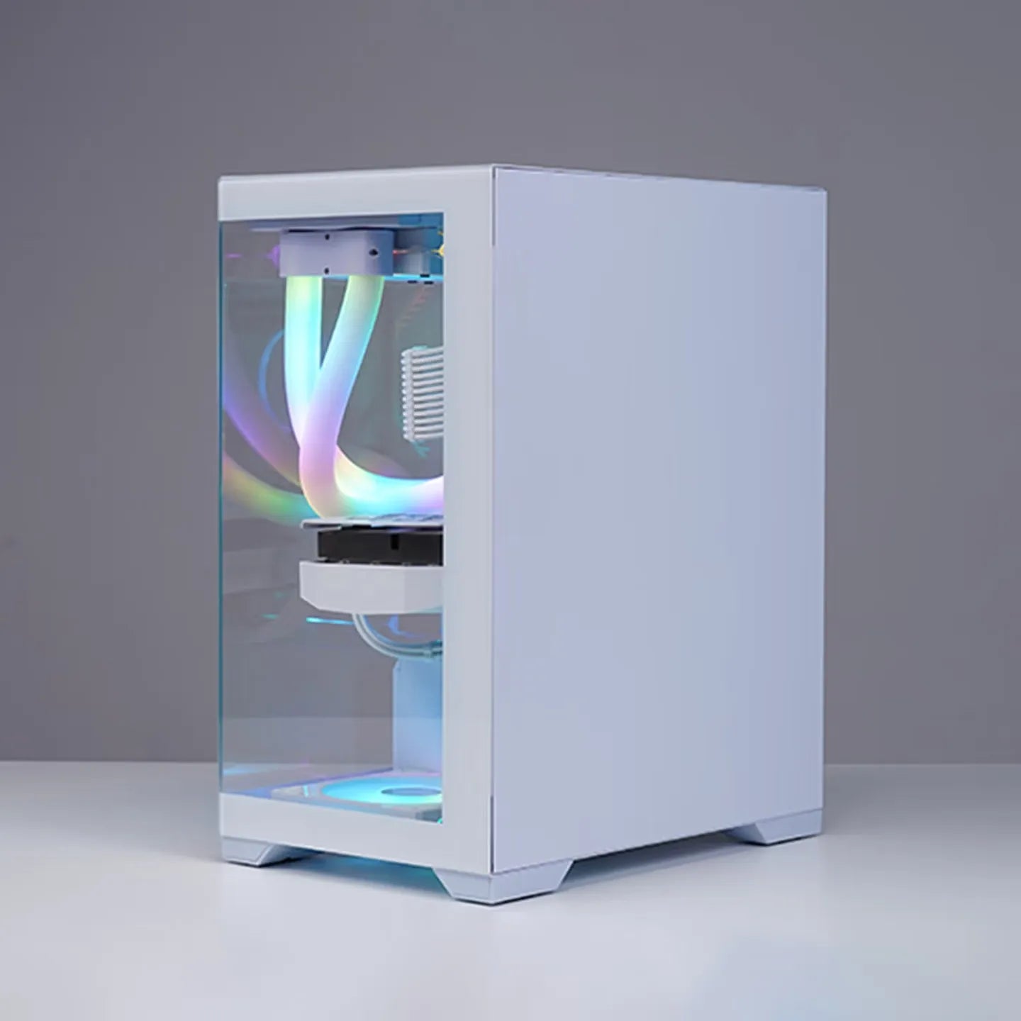 WJCOOLMAN Prism MINI Ocean View Room No Columns Computer Case Supports MATX Motherboard / 240 Water Cooling
