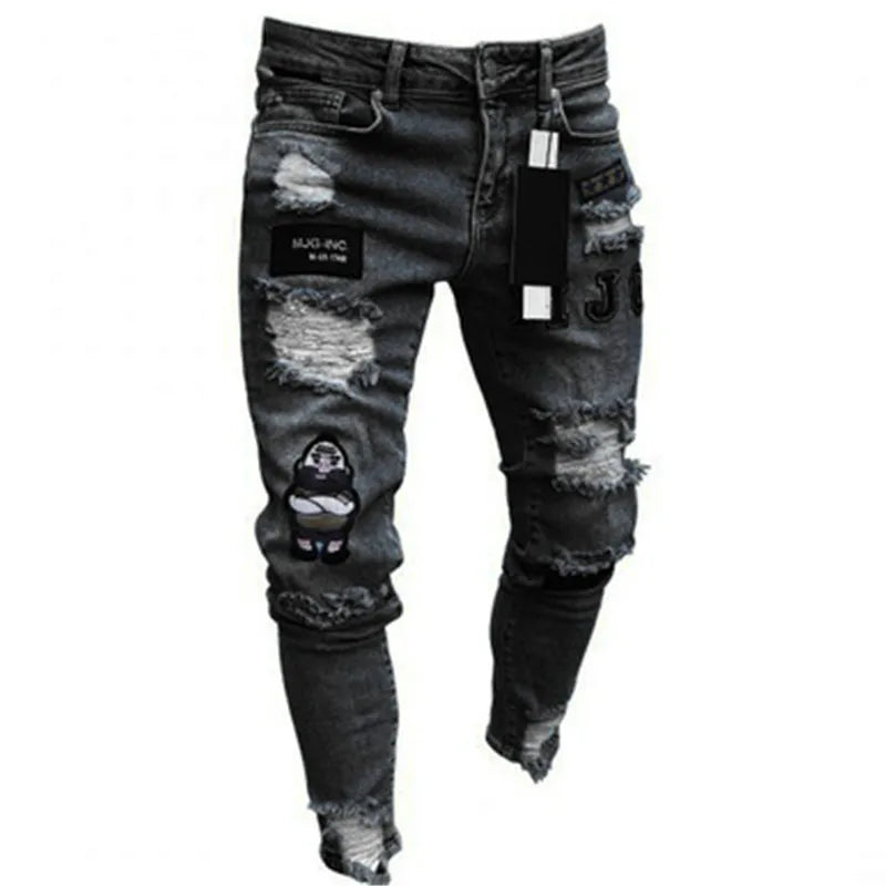 Vaqueros Slim Hombre Rotos – Denim Elástico