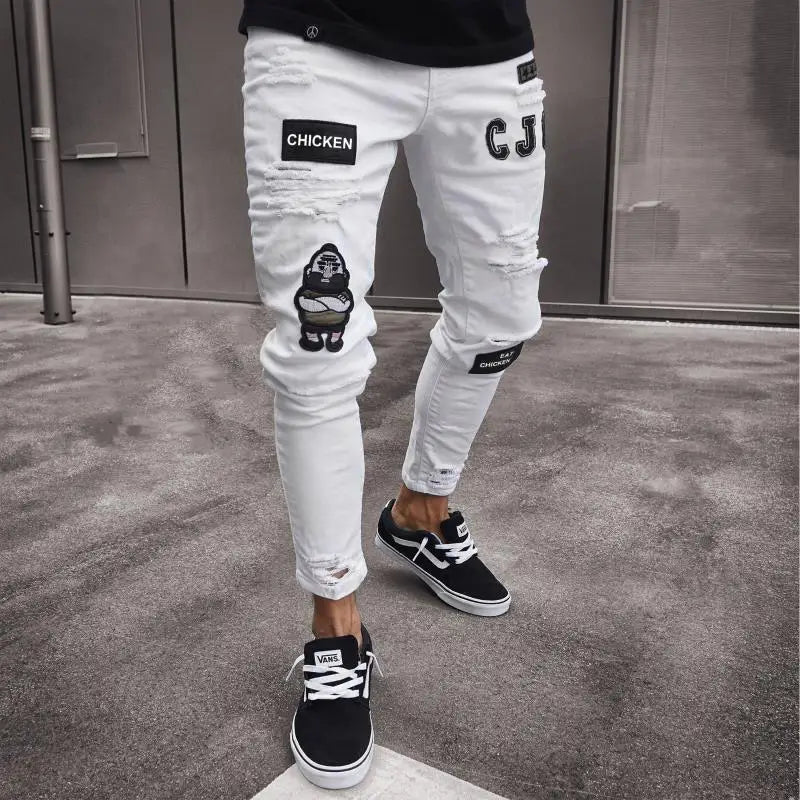 Vaqueros Slim Hombre Rotos – Denim Elástico