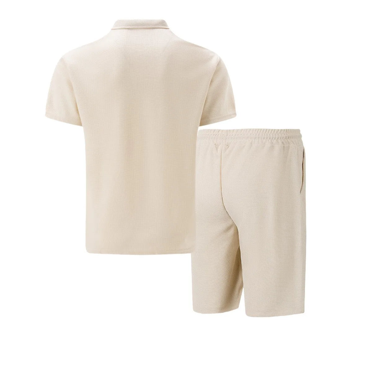 Conjunto Verano Hombre Waffle – Polo Manga Corta y Bermuda