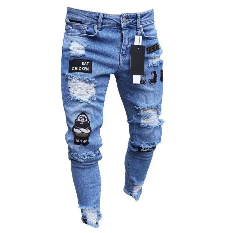 Vaqueros Slim Hombre Rotos – Denim Elástico