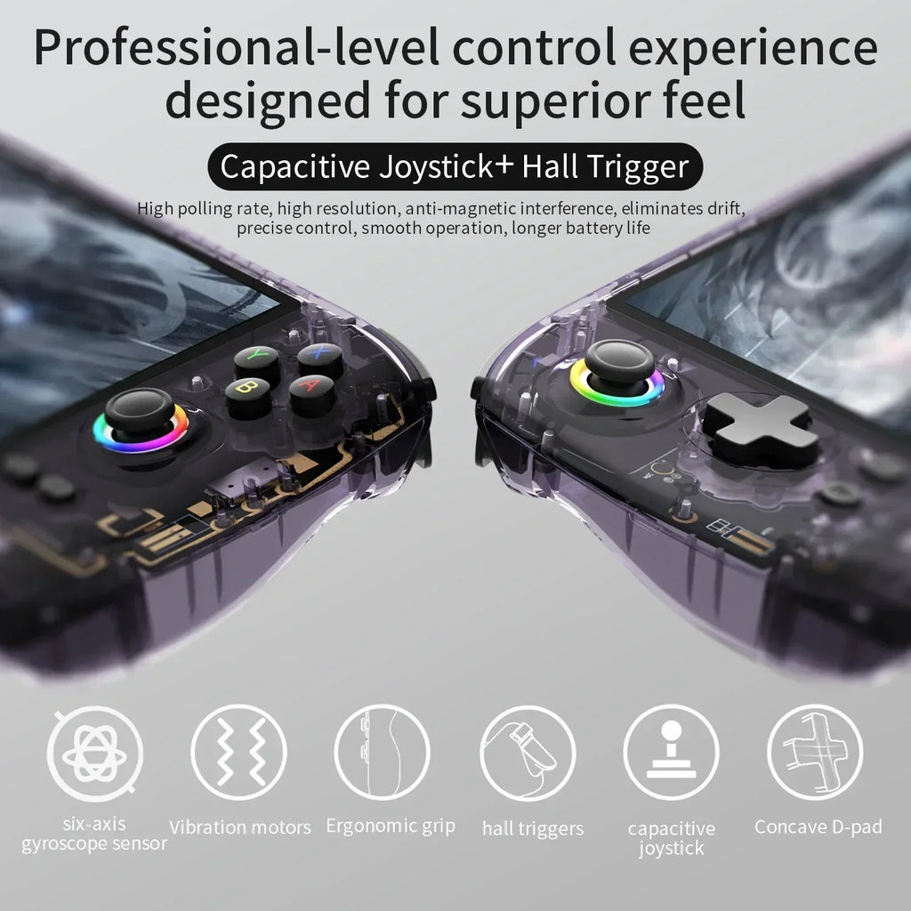 ANBERNIC RG557 Portable Game Console , 5.48" AMOLED Display, 8300mAh , Android 14, Retro Video Game Player For Birthday Gifts