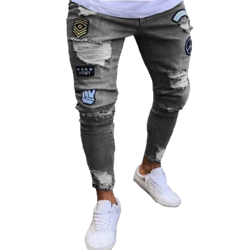 Vaqueros Slim Hombre Rotos – Denim Elástico