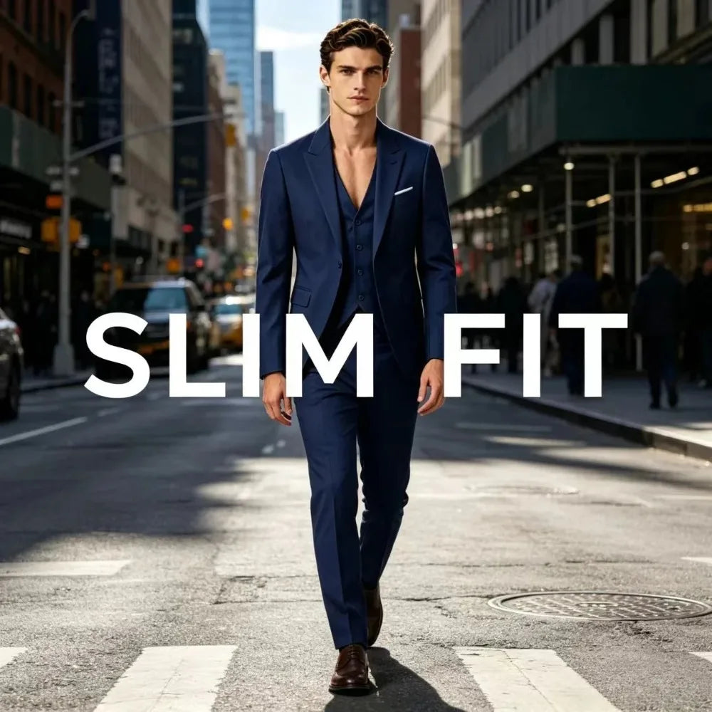 Traje de Boda Hombre 2 Piezas – Chaqueta y Pantalón Slim Fit