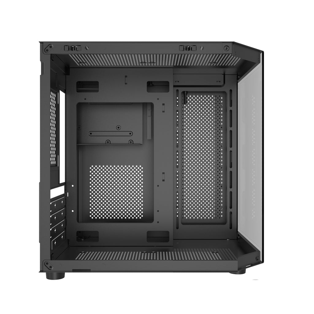 Power Train Star Realm M-ATX Desktop Case Three Sided Glass Panoramic Sea View Room Without Pillars 240 Water Cooler PC Case