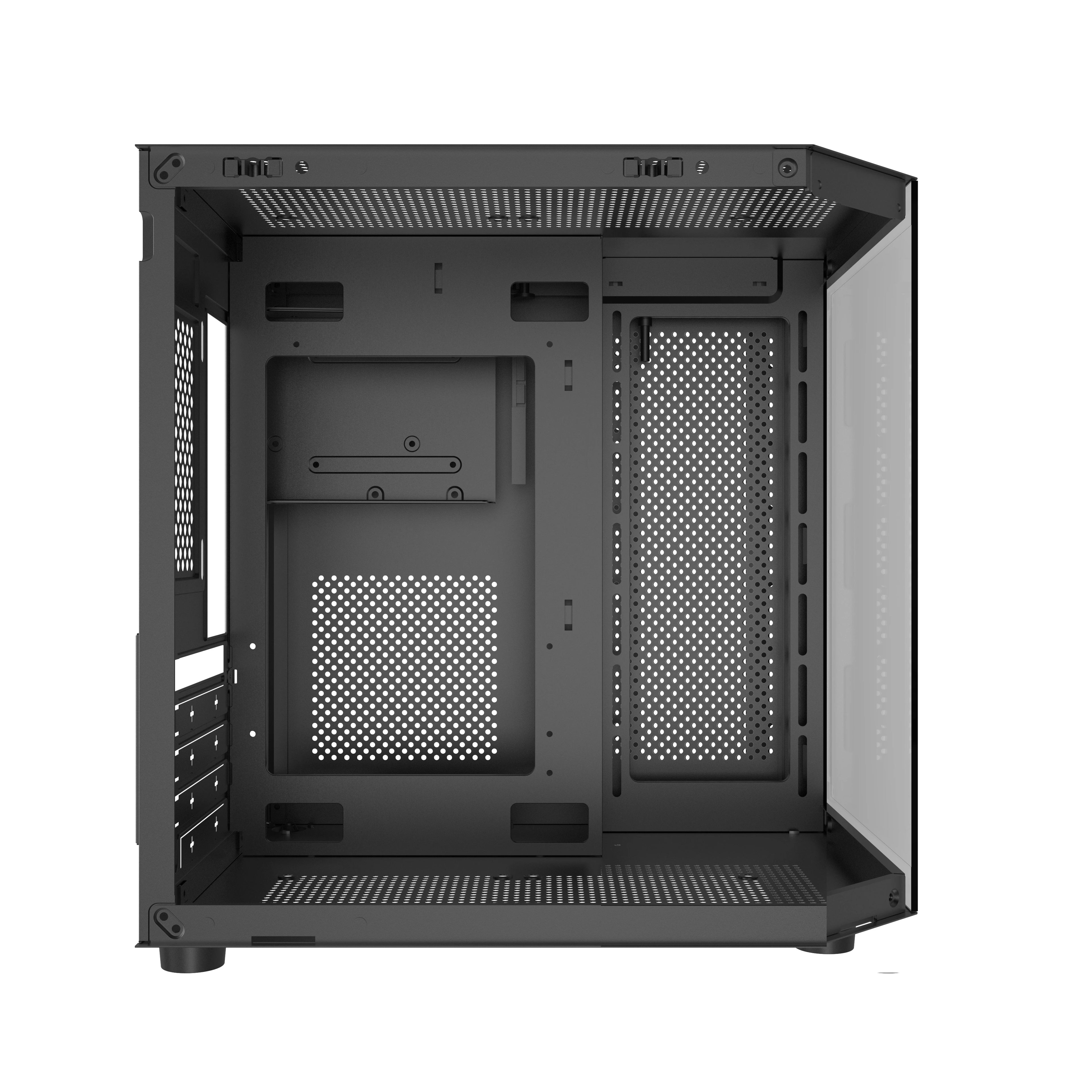 Power Train Star Realm M-ATX Desktop Case Three Sided Glass Panoramic Sea View Room Without Pillars 240 Water Cooler PC Case