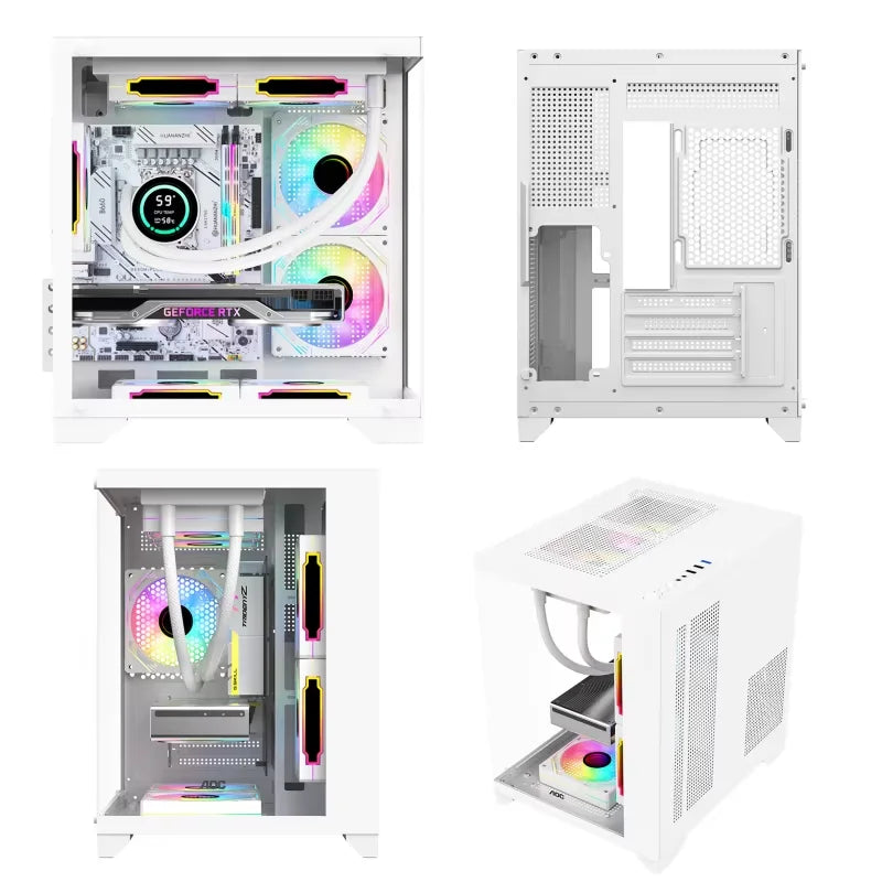 AOC CG391 PC Case MATX Gaming Desktop Case Supports 240 Water Cooling With 3 Fans Computer Case Sea View Room 컴퓨터 섀시 ータシャーシ