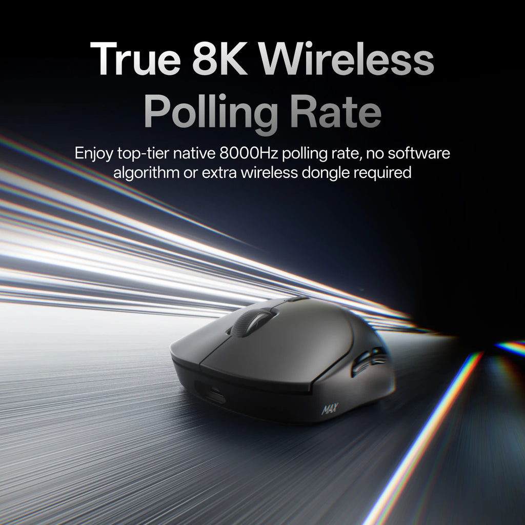 Rapoo VT2 MAX Wireless E-sports Gaming Mouse with 8K Polling Rate Optical Sensor Ergonomic Design 53g Lightweight for PC Latop