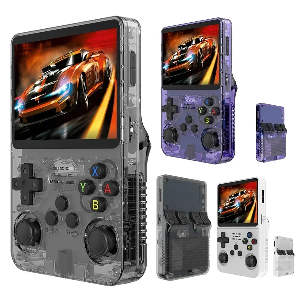 R36S Handheld Game Console ARKOS System 3.5 Inch IPS Screen Retro Classic Portable Pocket Video Player 128G Games Boy Gift