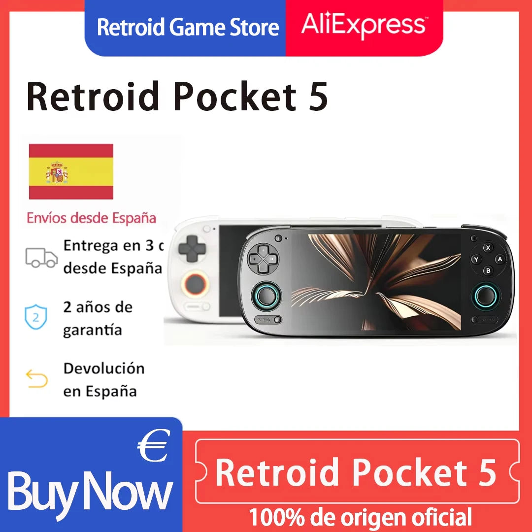 Retroid Pocket 5: 5.5-inch OLED HD Display, Bluetooth 5.1, Android System, 5000mAh Battery, Retro Portable Game Console
