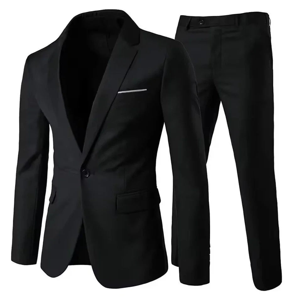 Traje de Boda Hombre 2 Piezas – Chaqueta y Pantalón Slim Fit
