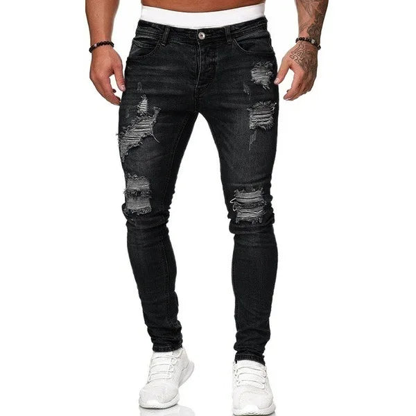Vaqueros Slim Hombre Rotos – Denim Elástico