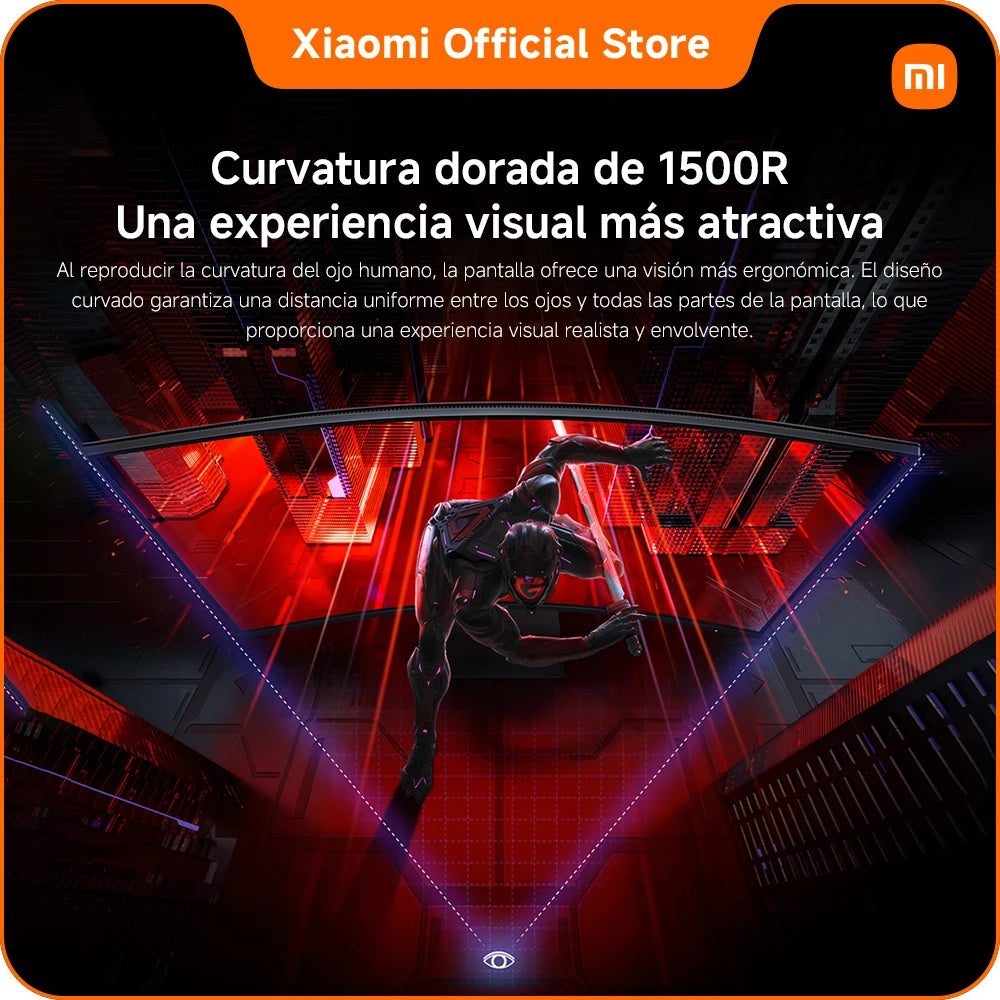 Official |   Xiaomi Curved Gaming Monitor G34Wqi, 180Hz High Refresh Rate, Wqhd Ultra-Wide Screen, 95% Dci-P3, 100% Srgb