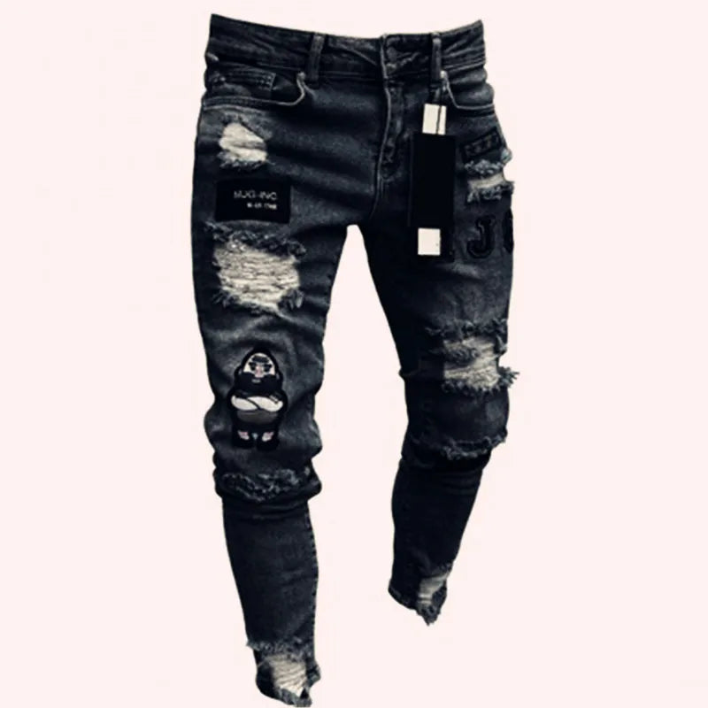 Vaqueros Slim Hombre Rotos – Denim Elástico
