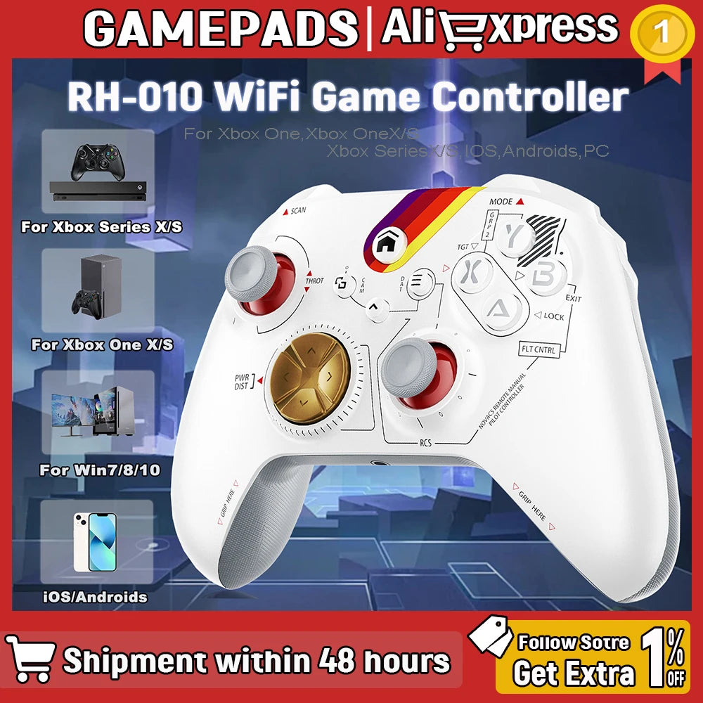 Wifi Controller For Xbox One Series X/S Pc Gaming Gamepad control xbox one 6-Axis Gyro Sensor Dual Vibration Hall Effect