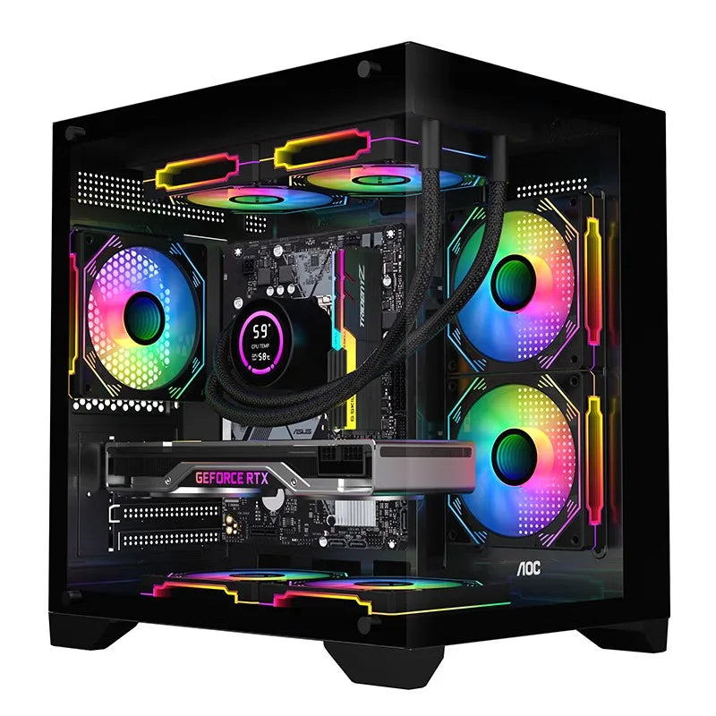 AOC CG391 PC Case MATX Gaming Desktop Case Supports 240 Water Cooling With 3 Fans Computer Case Sea View Room 컴퓨터 섀시 ータシャーシ
