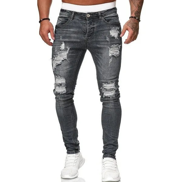 Vaqueros Slim Hombre Rotos – Denim Elástico