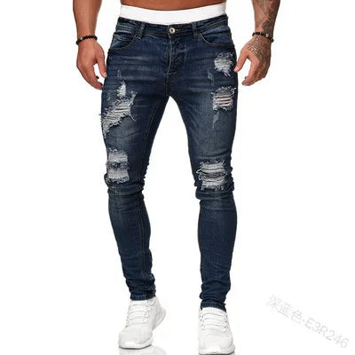 Vaqueros Slim Hombre Rotos – Denim Elástico