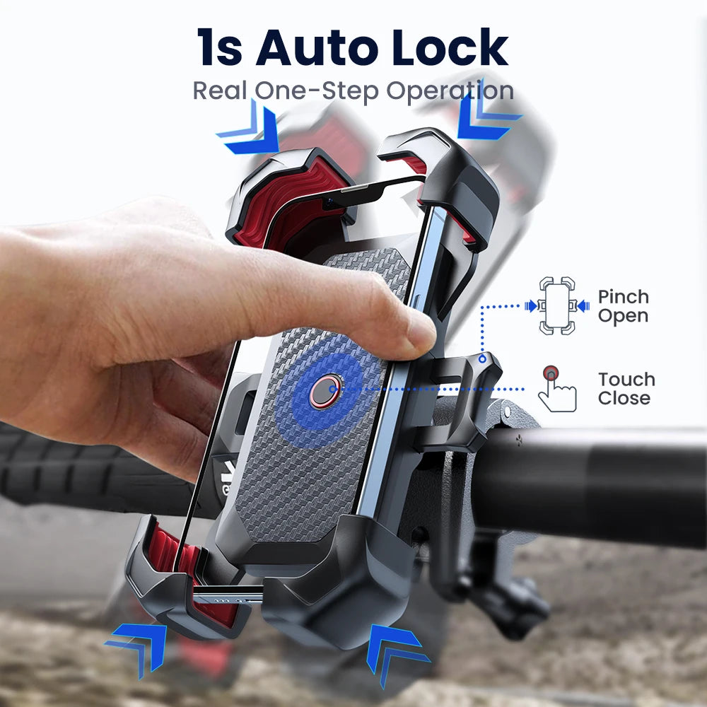 Joyroom  Bike Phone Holder 360° View Bicycle Phone Holder for 4.7-7 Inch Mobile Phone Stand Shockproof Bracket GPS Clip