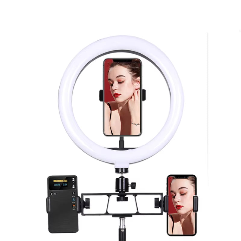 26/33Cm Photo Ring Light Led Selfie Ring Light Phone Bluetooth Broadcast Bracket Photography Lighting with Tripod