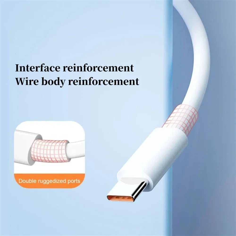 120W Type C Cable 120W Fast Charging Phone Charger USB C Data Cord for Huawei Mate 40 50 Honor Xiaomi Samsung Quick Charge Cable