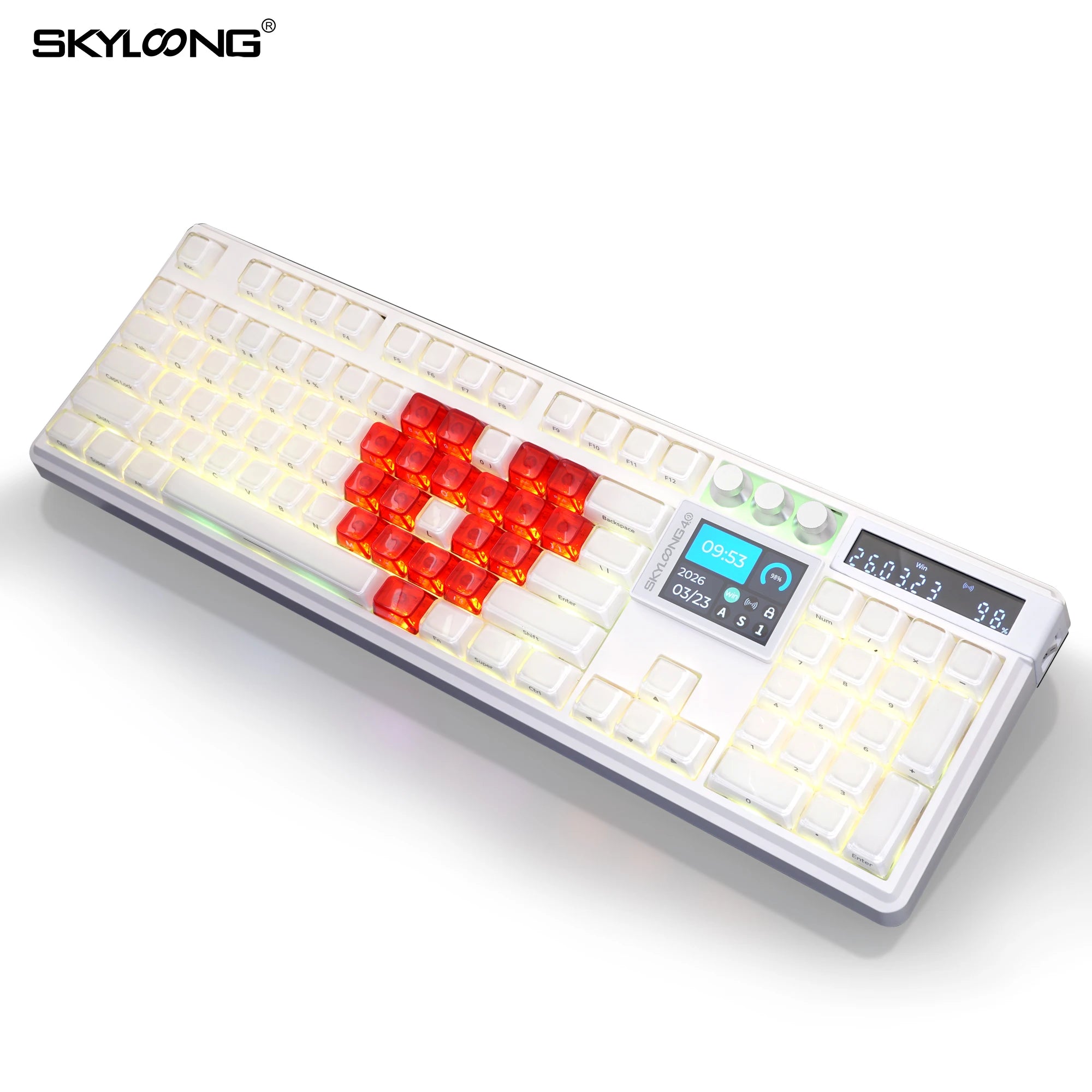 SKYLOONG GK104 Pro Wireless Mechanical Keyboard 100% Custom Keyboard Hot-Swapp Low-Noise Switch for PC Gamer Office Accessoies