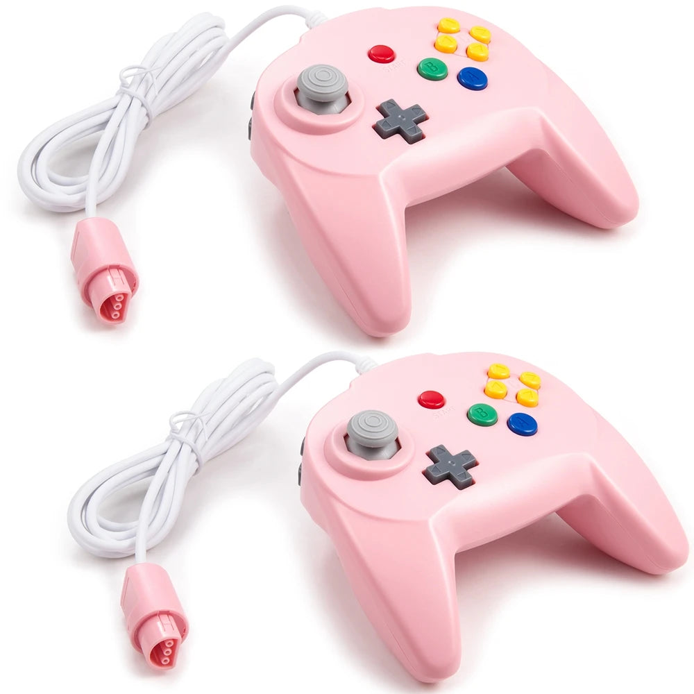 [New Version] 2 Pack for N64 Controller, Mini Game Pad Joystick for N 64 Console- Plug & Play (Design from Japan)