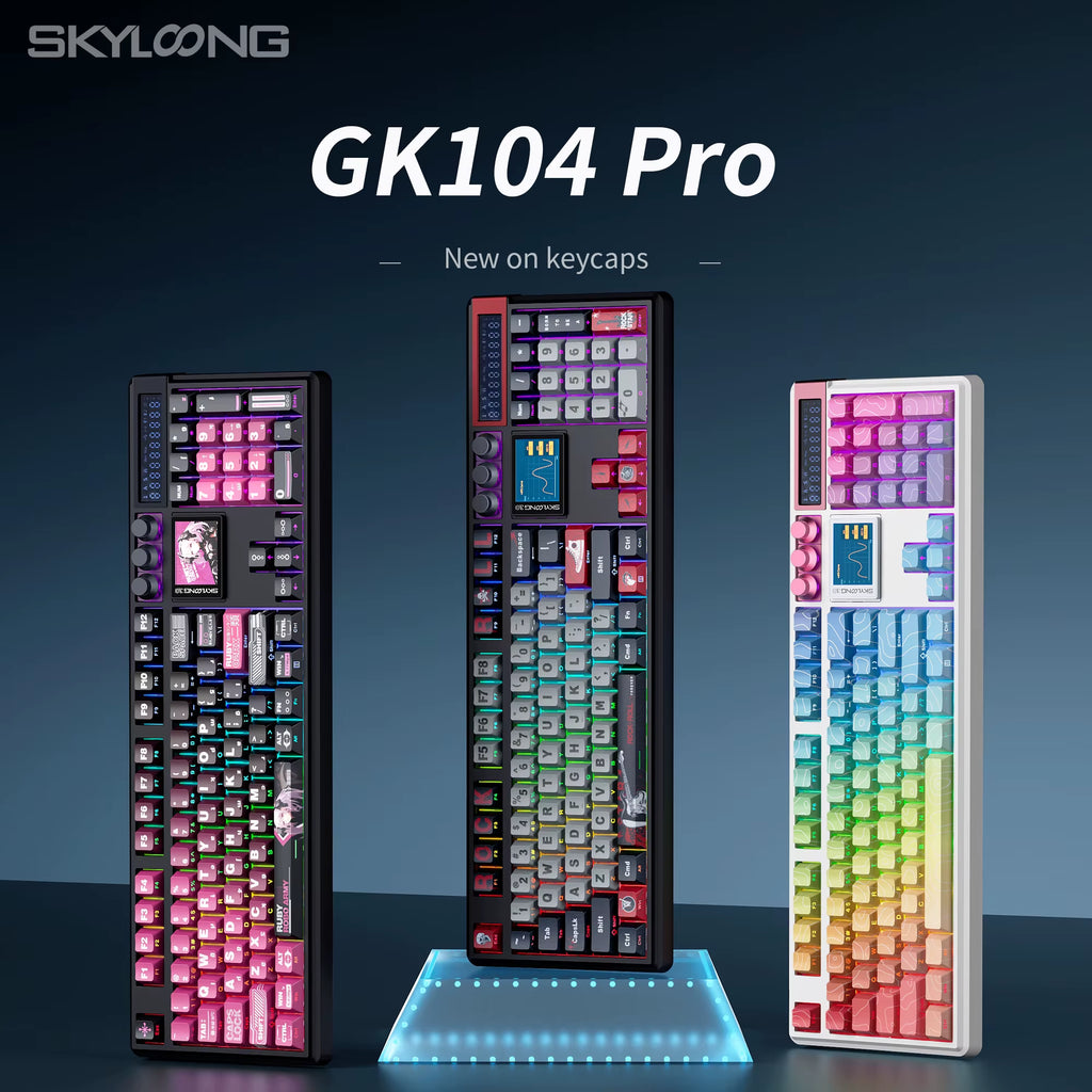 SKYLOONG GK104 Pro Wireless Mechanical Keyboard 100% Custom Keyboard Hot-Swapp Low-Noise Switch for PC Gamer Office Accessoies