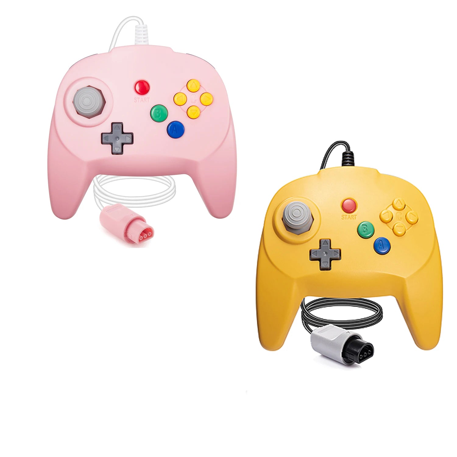 [New Version] 2 Pack for N64 Controller, Mini Game Pad Joystick for N 64 Console- Plug & Play (Design from Japan)