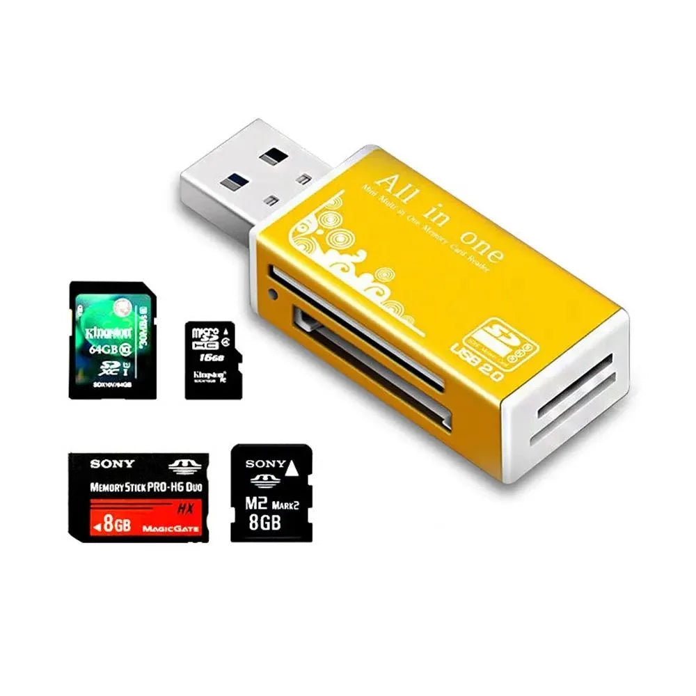 2-In-1 USB 3.0 High Speed Card Reader TF Memory Card Adapter Portable USB Flash Drive Design for PC Laptop Office Accessories